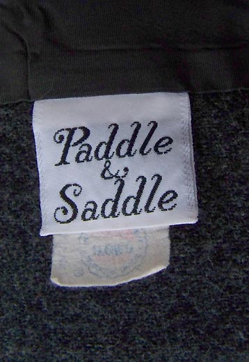 vintage 80s paddle & saddle label