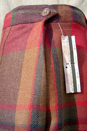 vintage 80s designer tartan plaid skirt
