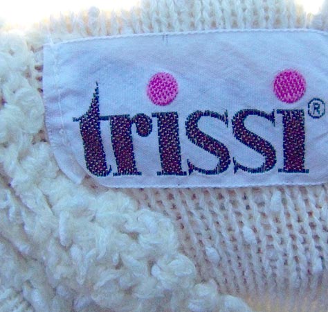 vintage 70s Trissi label