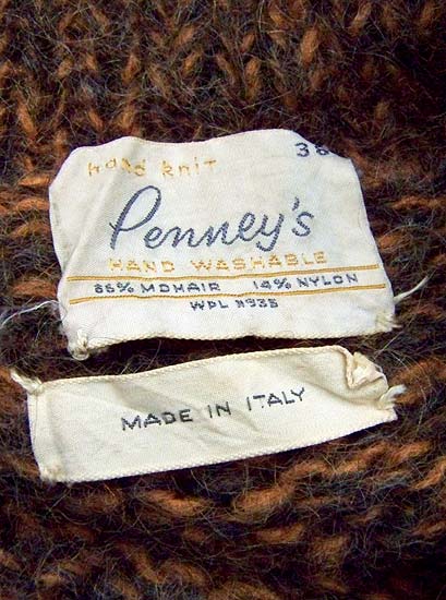vintage 50s Penney's label
