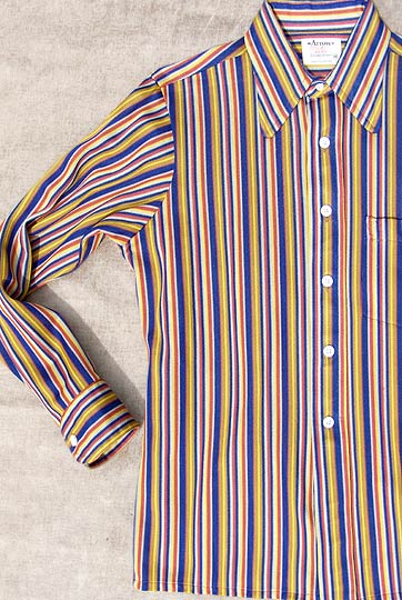 vintage mens 70s Arrow dirty sheer knit shirt