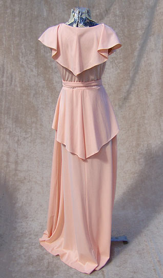 vintage 70s 30s-style prom gown