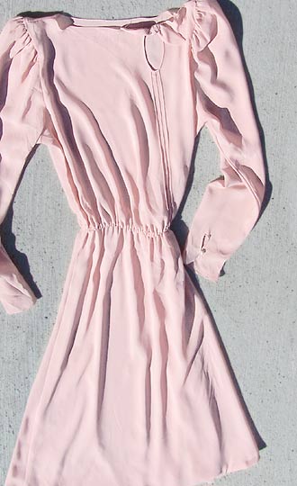 vintage 80s pink chiffon dress
