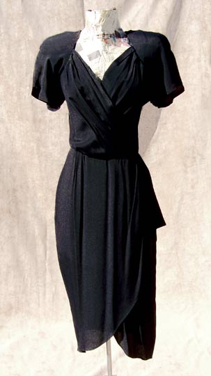 vintage 80s retro-40s sarong dress