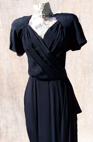 vintage 80s retro-40s sarong dress