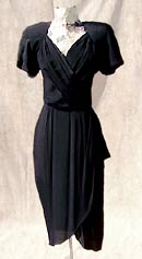 vintage 80s 40s-style sarong dress