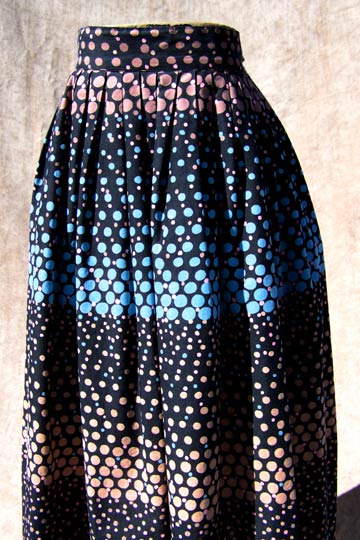 vintage 50s polkadot cotton skirt