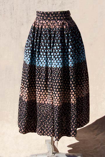 vintage 50s polka dot cotton skirt